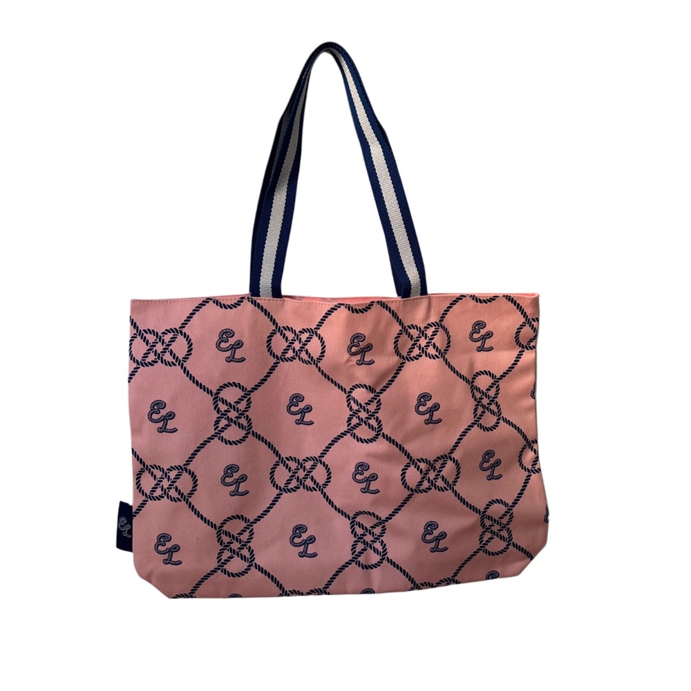 Estee Lauder Pink and Blue Tote Bag with Sturdy Handles